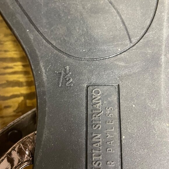 Christian Siriano Payless Rock Stud Metallic Thong Double Strap Sandals Sz 7.5 - Picture 7 of 7